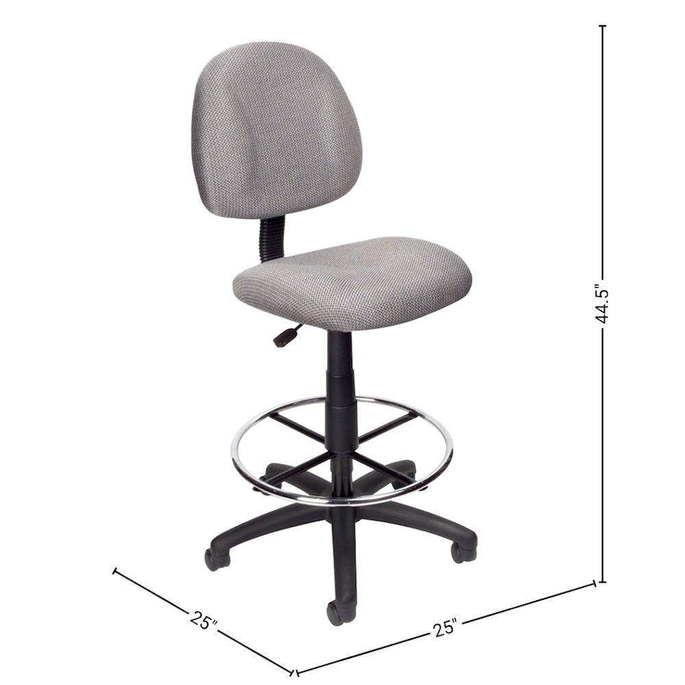 Black Drafting Chair, Tall Office Chair For Standing Or Tall Desk Use