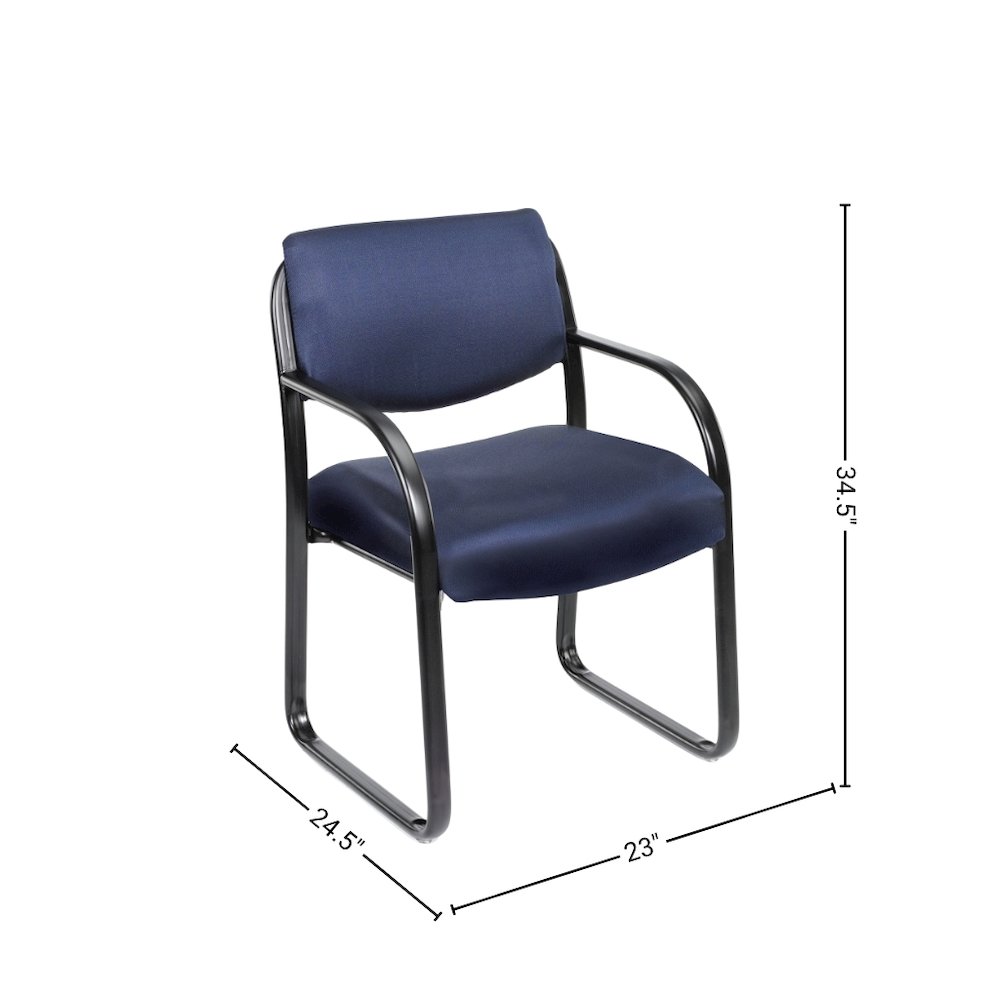 Blue Arm Chair For Reception, Waiting Room Chairs, Lobby Or Office Seating