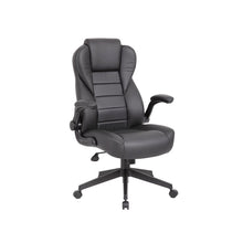 Boss Executive High Back CaressoftPlus Flip Arm Chair
