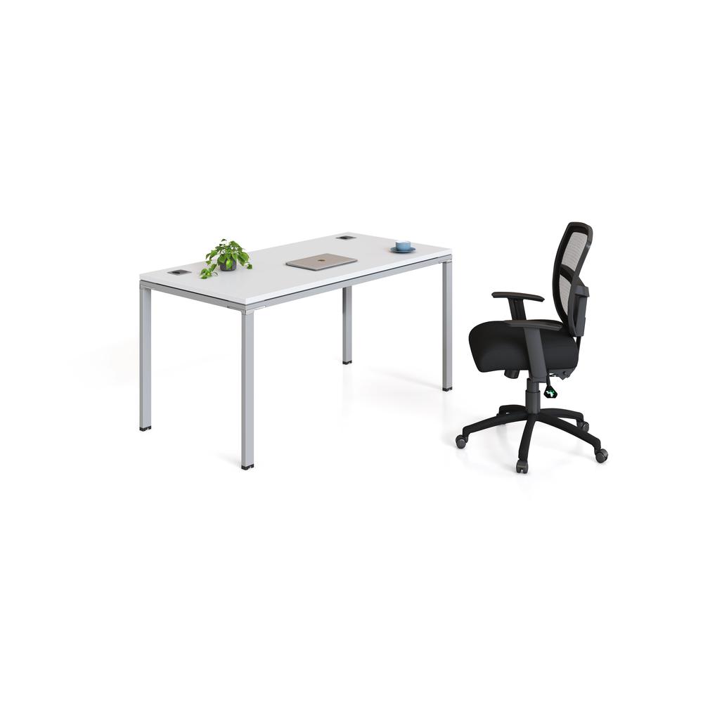 Single Desk, 60" X 24" Desk Top, White