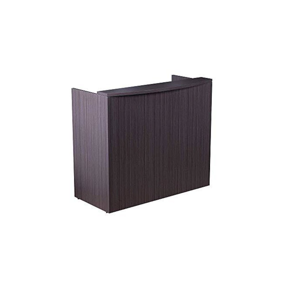 Glazed Reception Desk, 48Wx26Dx41.5H Driftwood