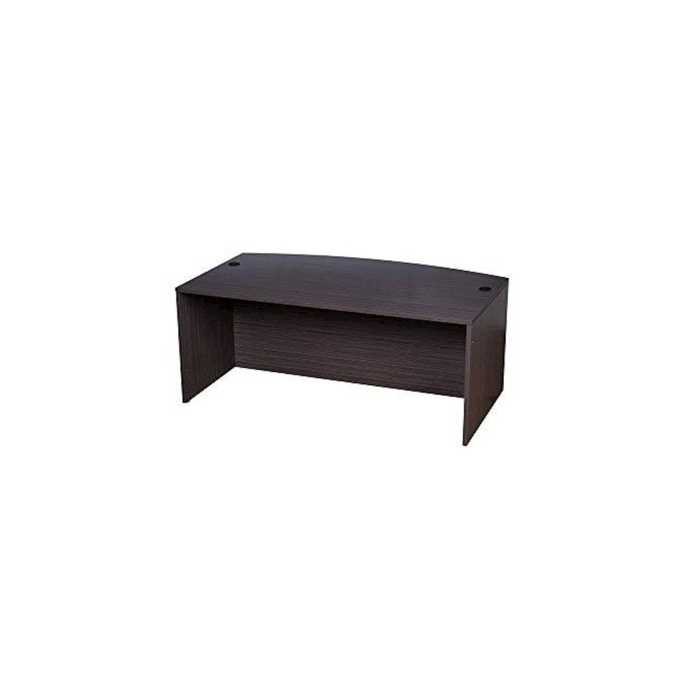 Boss Bow Front Desk Shell, Driftwood 71W*36/41"D*29.5"H