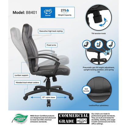 Boss High Back LeatherPlus Chair