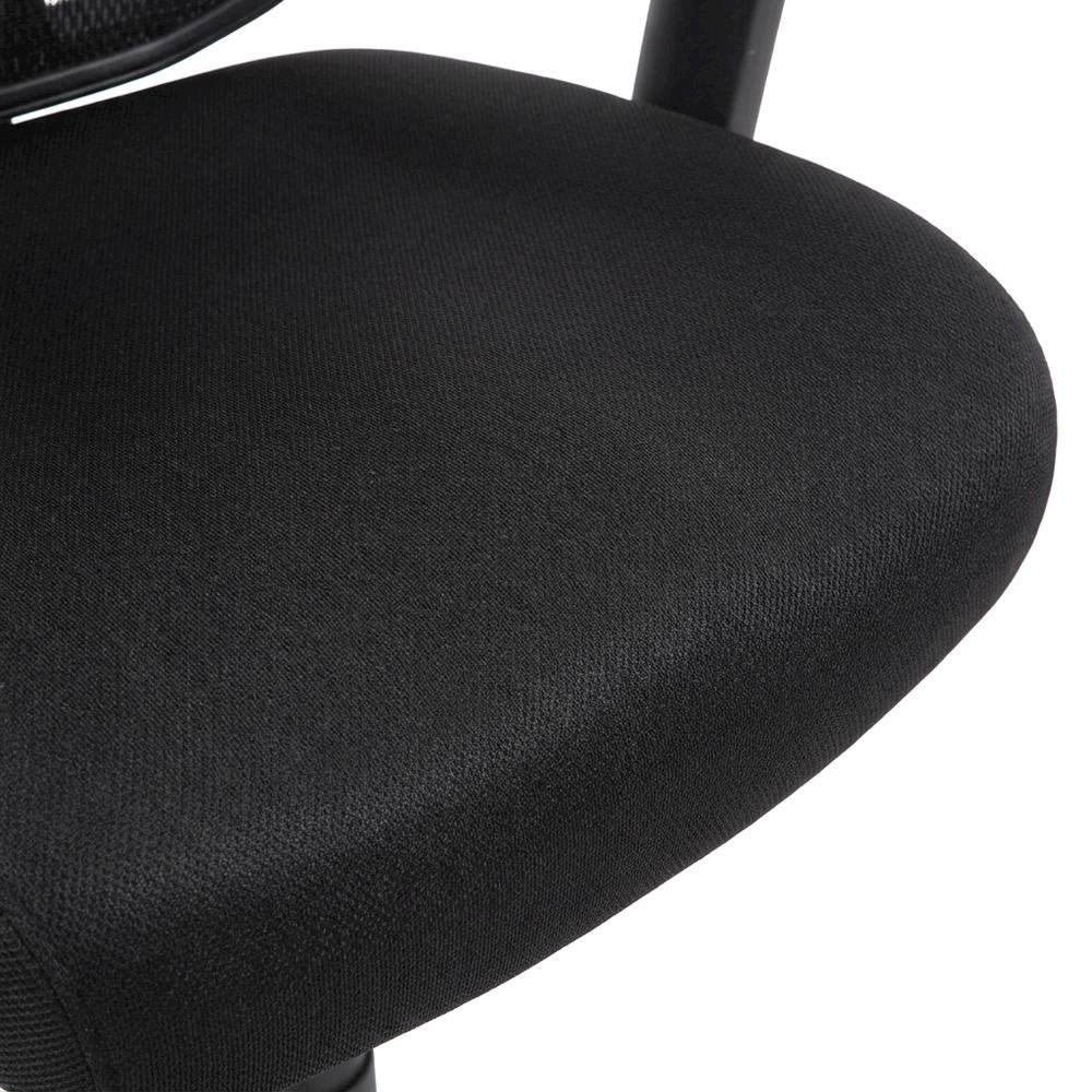Mesh Drafting Stool with Adjustable Arms, Nylon Base, and Dual-Wheel Casters