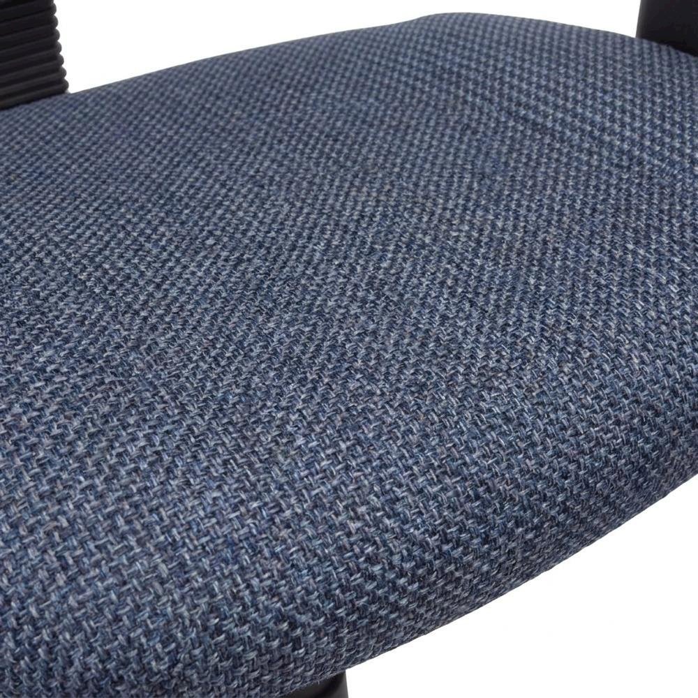 Tweed-Upholstered Drafting Task Stool with Footring and Adjustable Arms