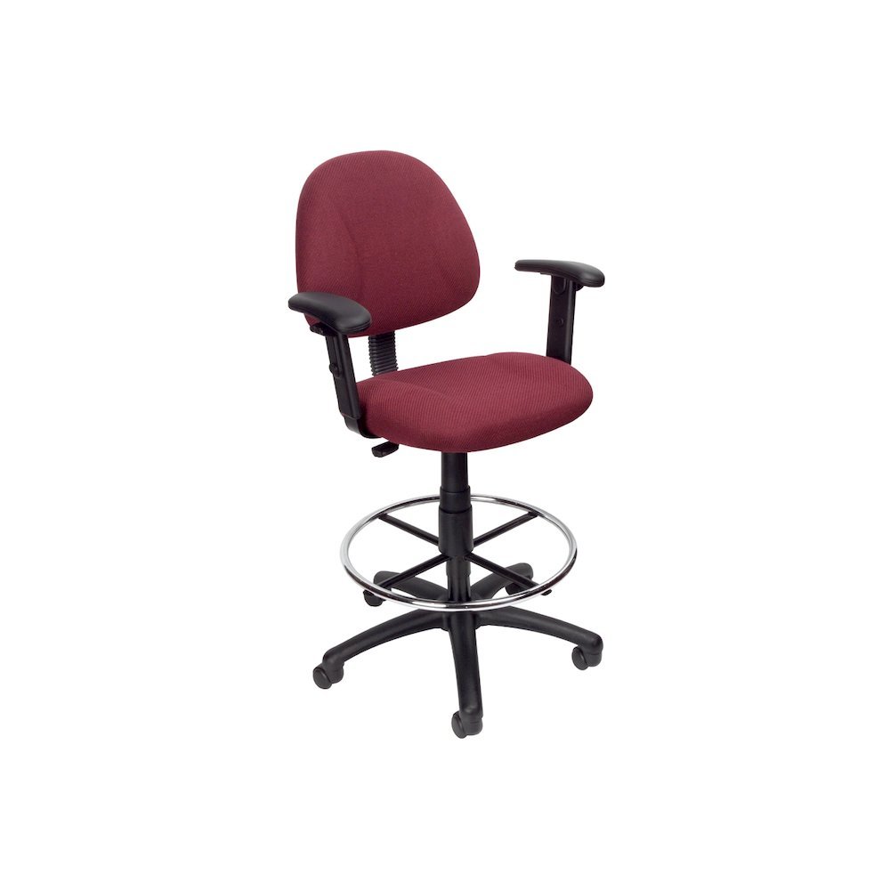 Boss Drafting Stool (B315-By) W/Footring And Adjustable Arms