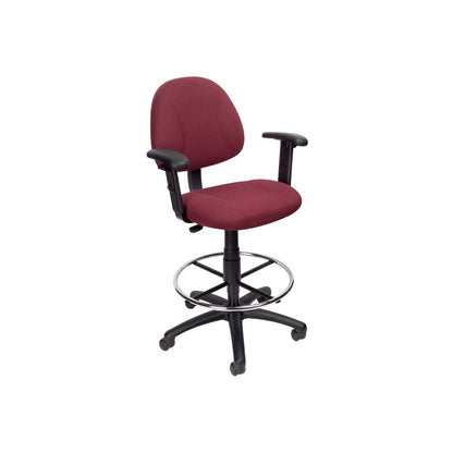 Boss Drafting Stool (B315-By) W/Footring And Adjustable Arms