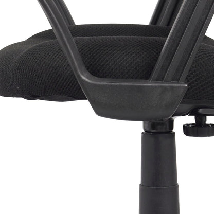 Bison Office Drafting Stool with Footring and Loop Arms, Tweed, Black