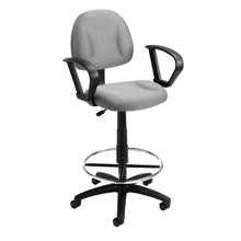 Boss Drafting Stool (B315-Gy) W/Footring And Loop Arms