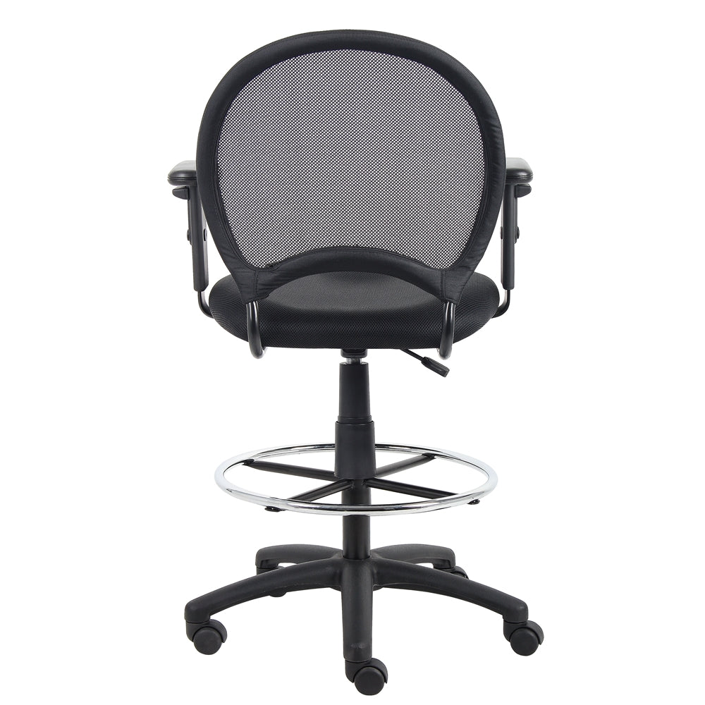 Boss Mesh Drafting Stool W/ Adjustable Arms