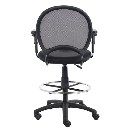 Boss Mesh Drafting Stool W/ Adjustable Arms