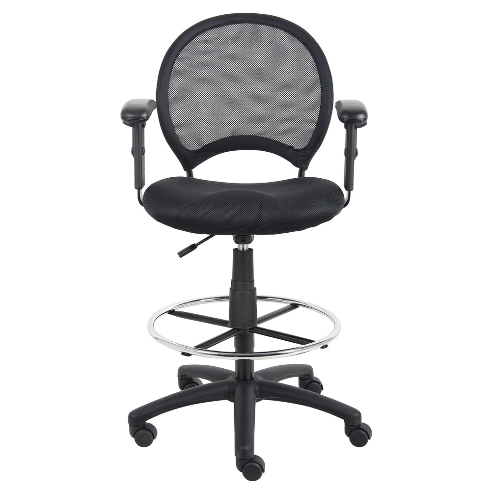 Boss Mesh Drafting Stool W/ Adjustable Arms