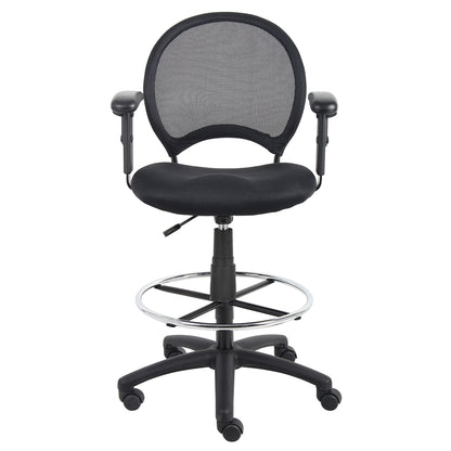 Boss Mesh Drafting Stool W/ Adjustable Arms