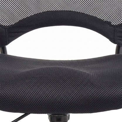 Bison Office Mesh Drafting Stool with Adjustable Arms and Nylon Base, Black