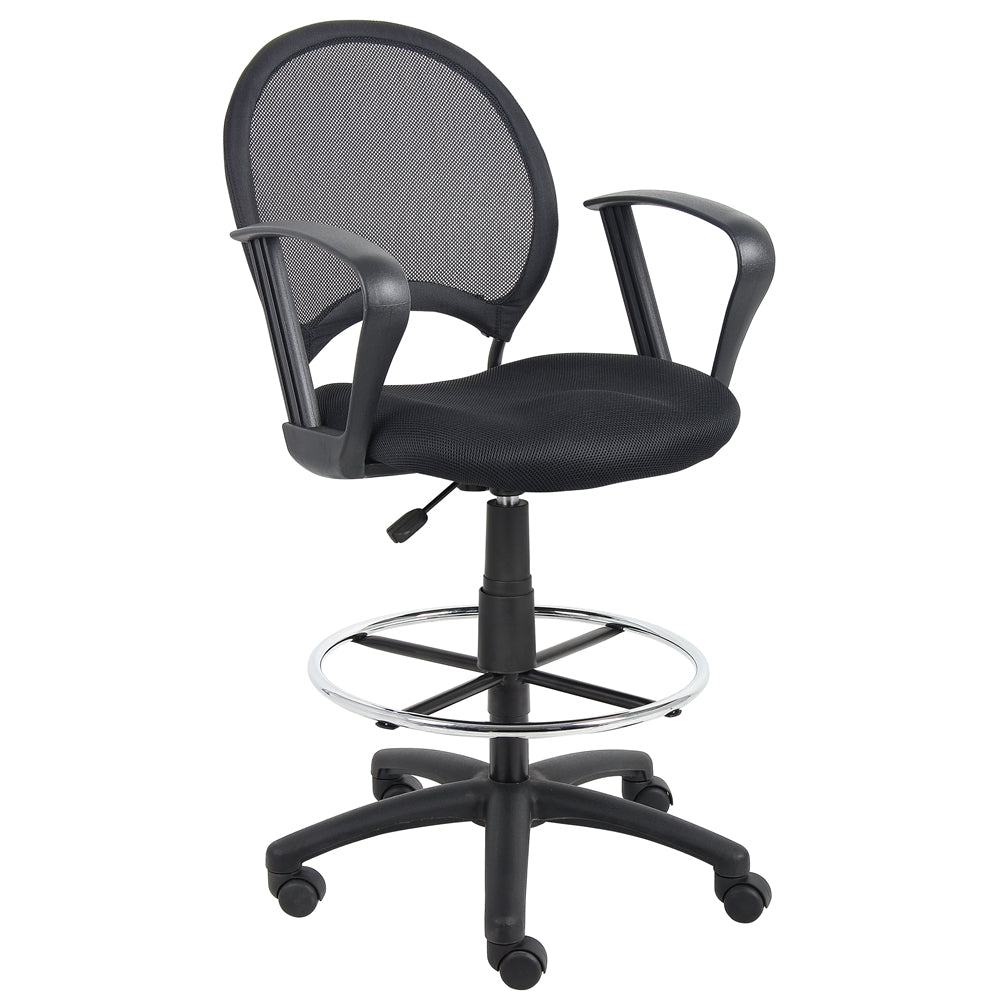 Boss Mesh Drafting Stool W/ Loop Arms