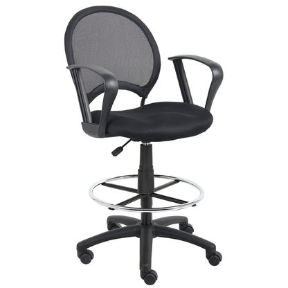 Boss Mesh Drafting Stool W/ Loop Arms