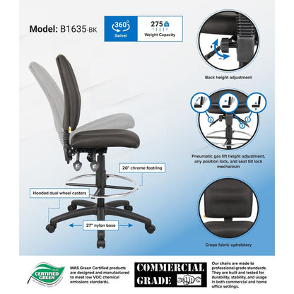 Boss Multi-Function Fabric Drafting Stool