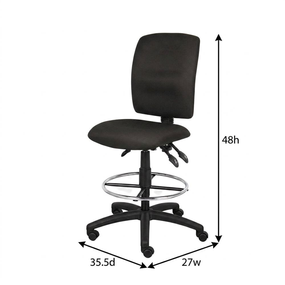 Crepe-Upholstered Multi-Function Fabric Drafting Stool for Home Office
