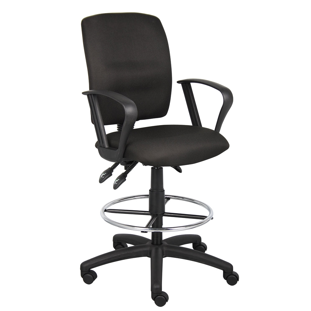 Boss Multi-Function Fabric Drafting Stool W/ Loop Arms