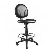 Bison Office Drafting Stool with Footring and Caressoft Upholstery, Black