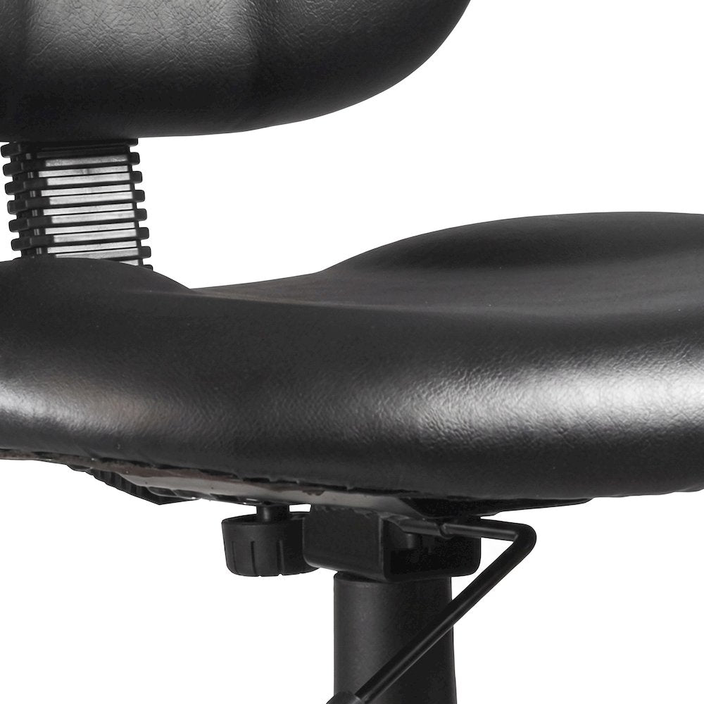 Bison Office Drafting Stool with Footring and Caressoft Upholstery, Black