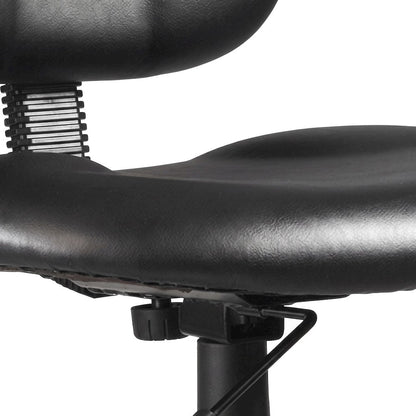 Bison Office Drafting Stool with Footring and Caressoft Upholstery, Black