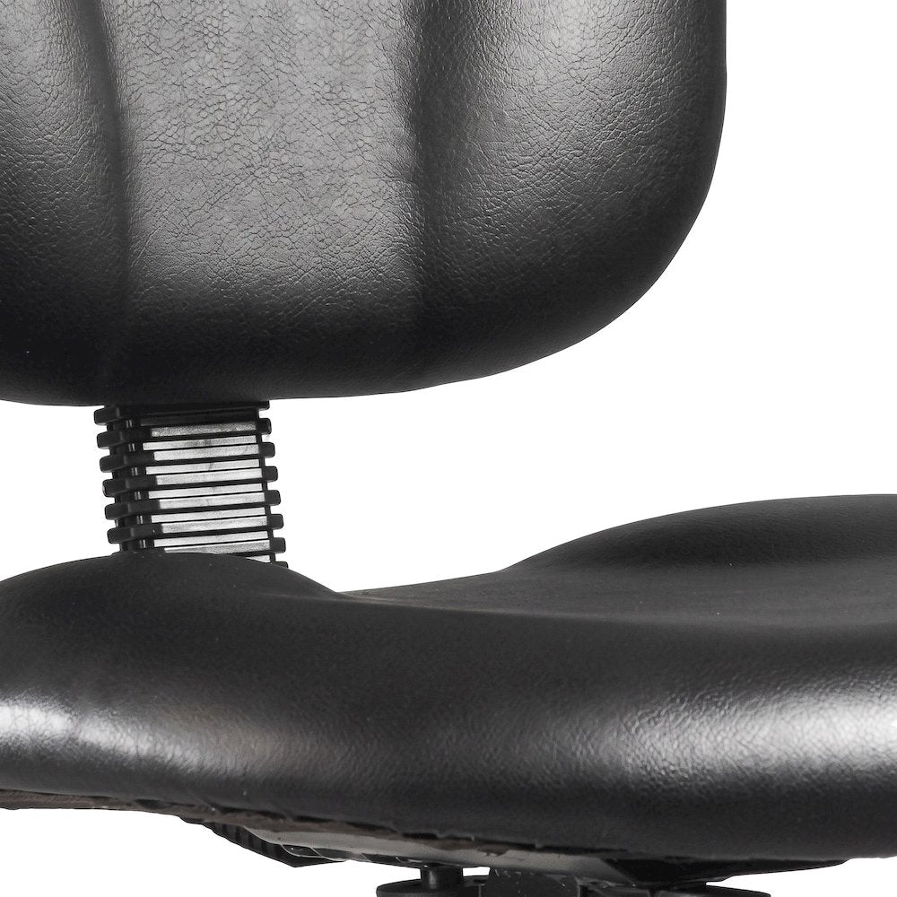 Bison Office Drafting Stool with Footring and Caressoft Upholstery, Black