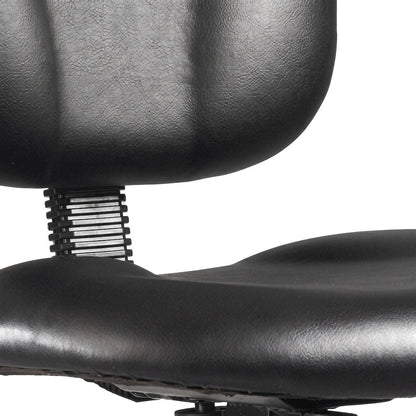 Bison Office Drafting Stool with Footring and Caressoft Upholstery, Black