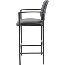 Boss Square Back Stool - Black Seat Color - Vinyl Seat Material - Black Back Color - Black Frame Color - Armrest - 1 Each