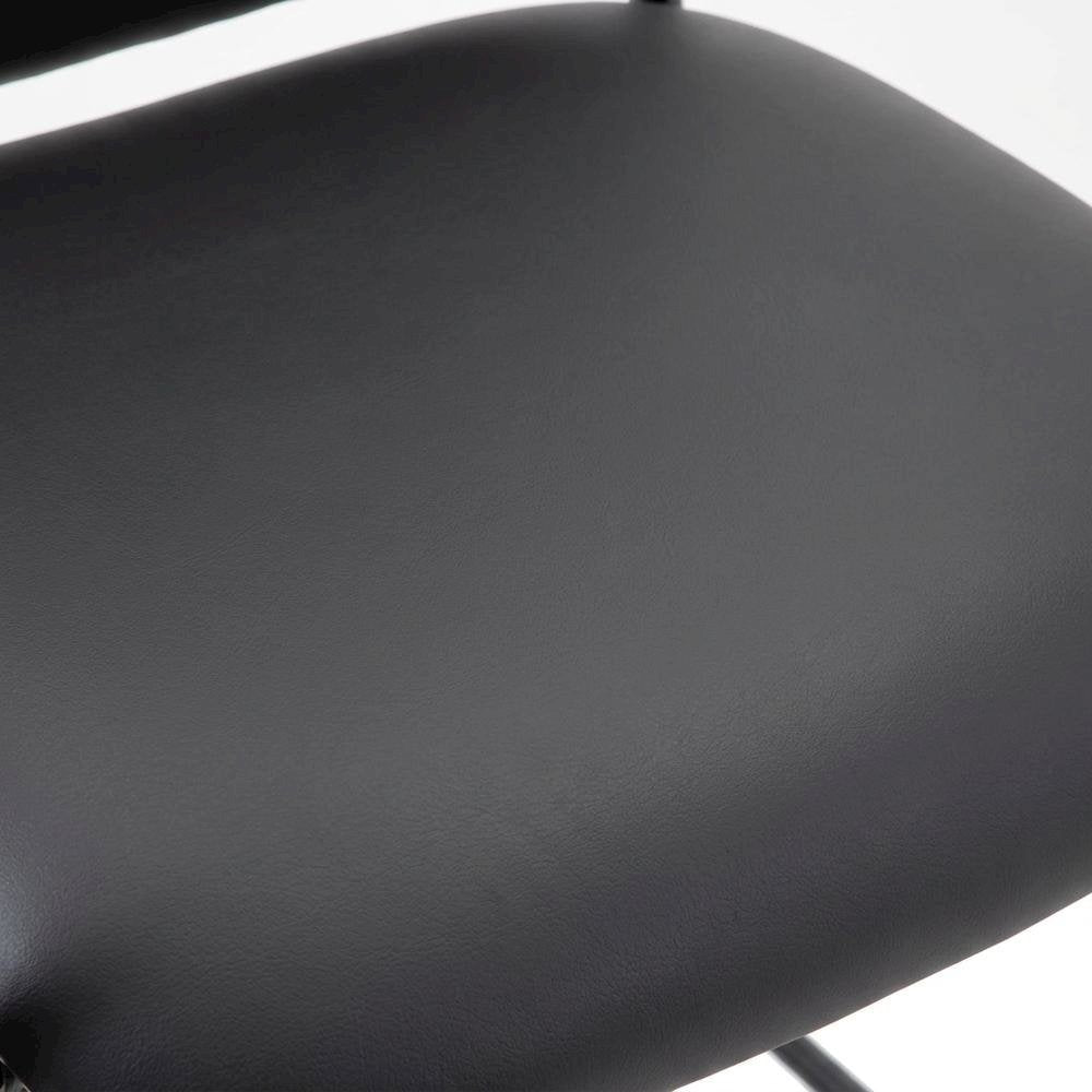 Vinyl-Upholstered Counter Stool with Square Mesh Back and Arms for Entryway