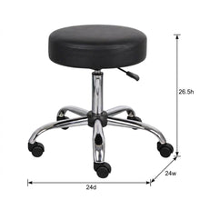Caressoft Medical Task Stool with Chrome Base and Nylon Casters with Storage