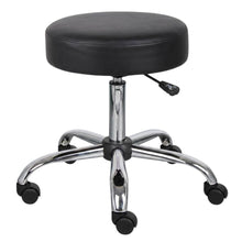 Caressoft Medical Task Stool with Chrome Base and Nylon Casters with Storage