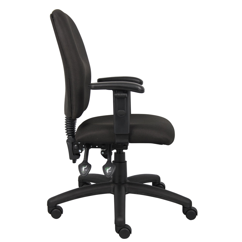 Boss Multi-Function Fabric Task Chair W/ Adjustable Arms