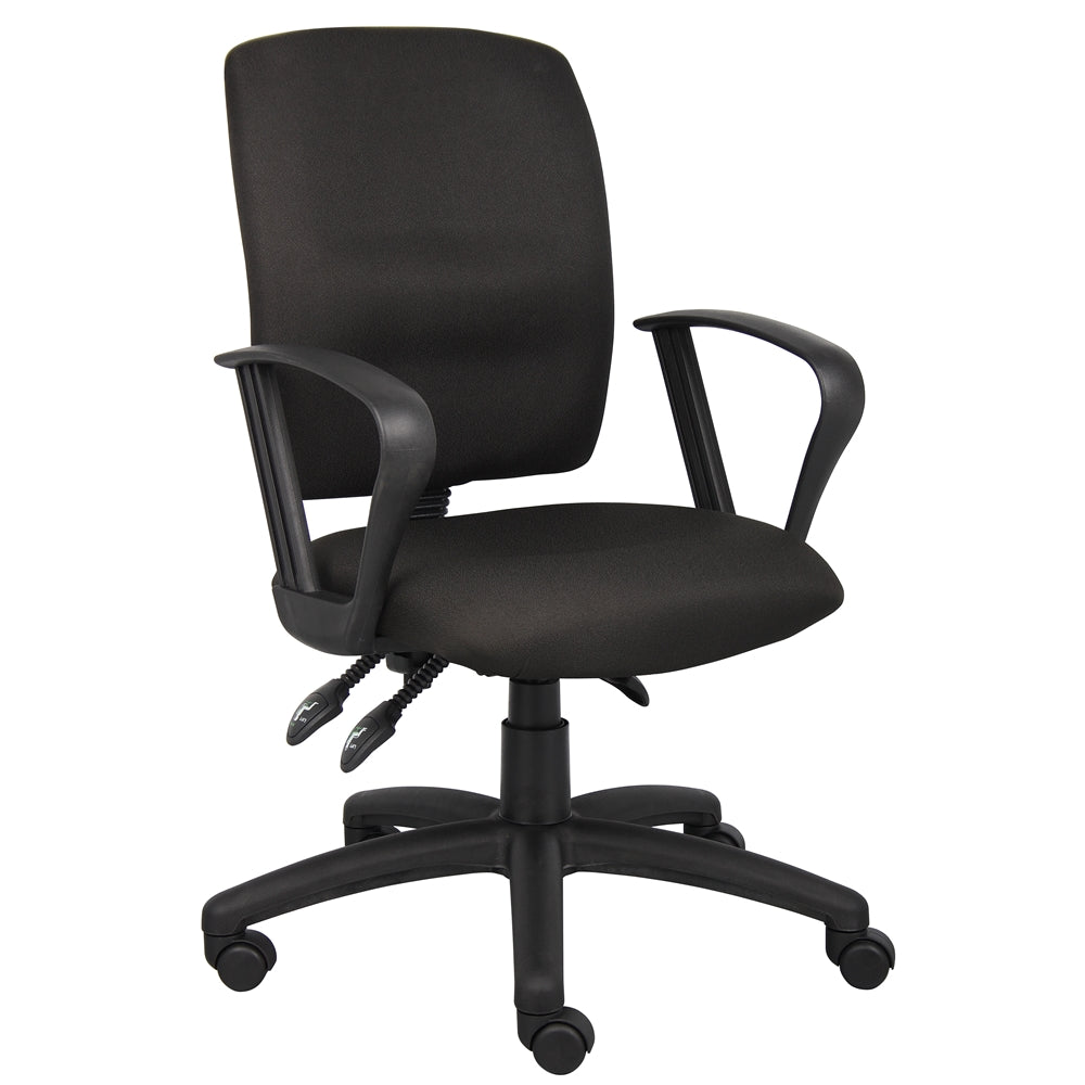 Boss Multi-Function Fabric Task Chair W/Loop Arms