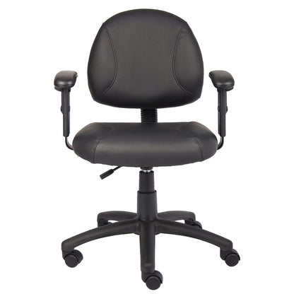 Boss Black Posture Chair W/ Adjustable Arms