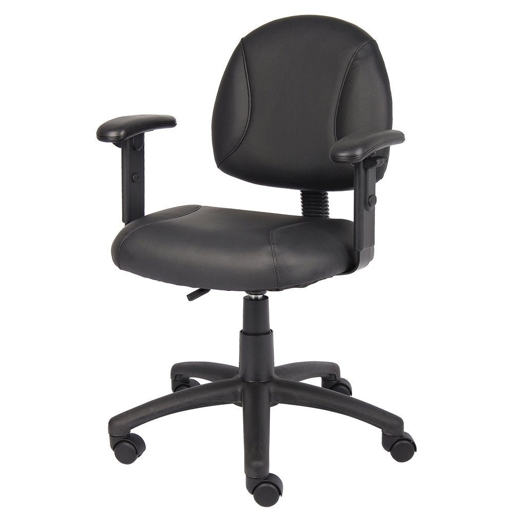 Boss Black Posture Chair W/ Adjustable Arms