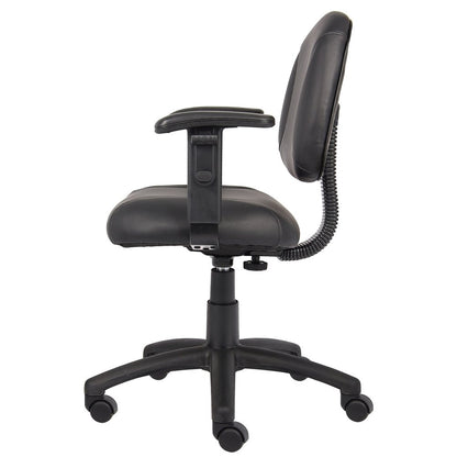 Boss Black Posture Chair W/ Adjustable Arms
