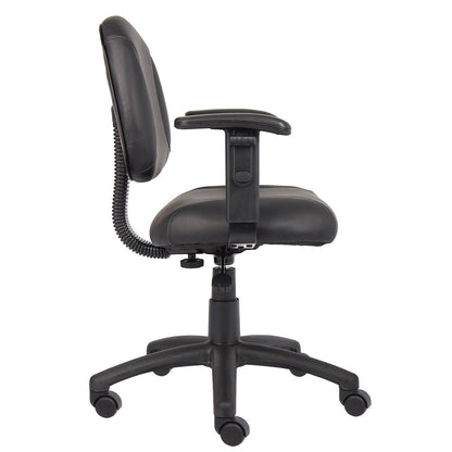 Boss Black Posture Chair W/ Adjustable Arms
