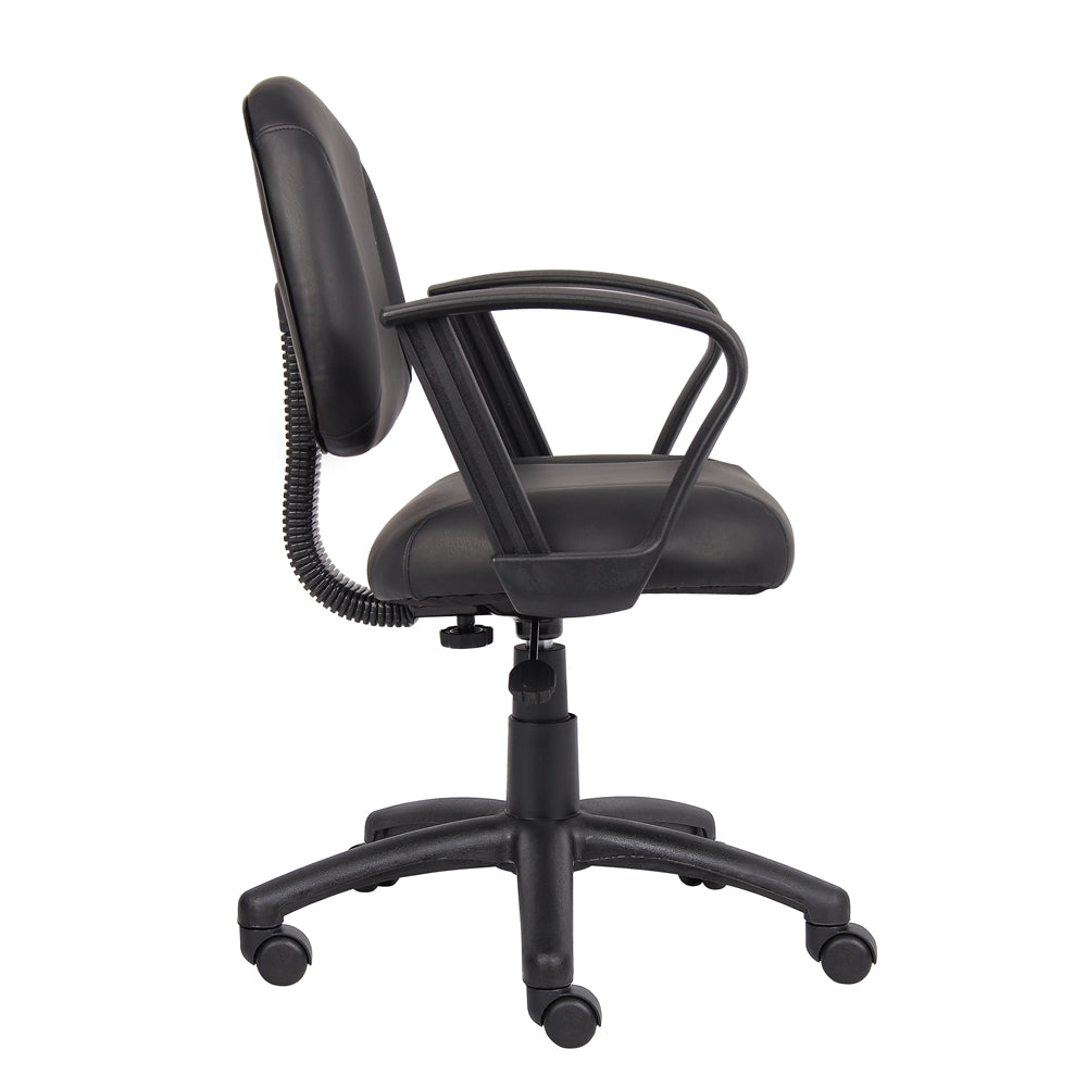 Boss Black Posture Chair W/ Loop Arms