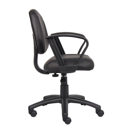 Boss Black Posture Chair W/ Loop Arms
