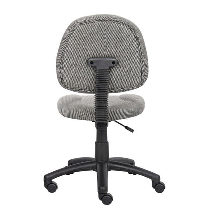 Tweed Upholstered Deluxe Posture Task Chair with Nylon Base and Casters