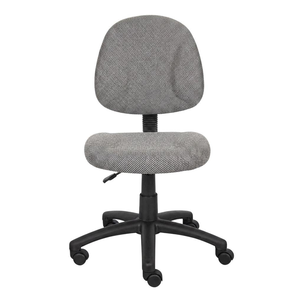 Tweed Upholstered Deluxe Posture Task Chair with Nylon Base and Casters