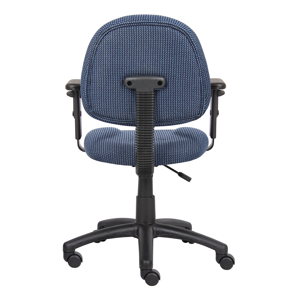 Boss Blue  Deluxe Posture Chair W/ Adjustable Arms