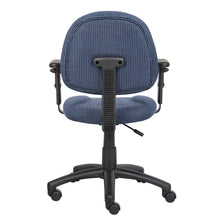 Boss Blue  Deluxe Posture Chair W/ Adjustable Arms