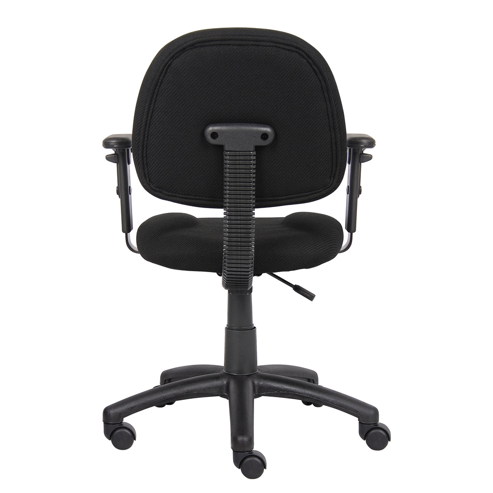 Boss Black  Deluxe Posture Chair W/ Adjustable Arms