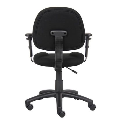 Boss Black  Deluxe Posture Chair W/ Adjustable Arms