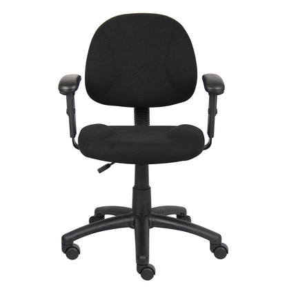 Boss Black  Deluxe Posture Chair W/ Adjustable Arms