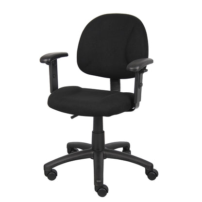 Boss Black  Deluxe Posture Chair W/ Adjustable Arms