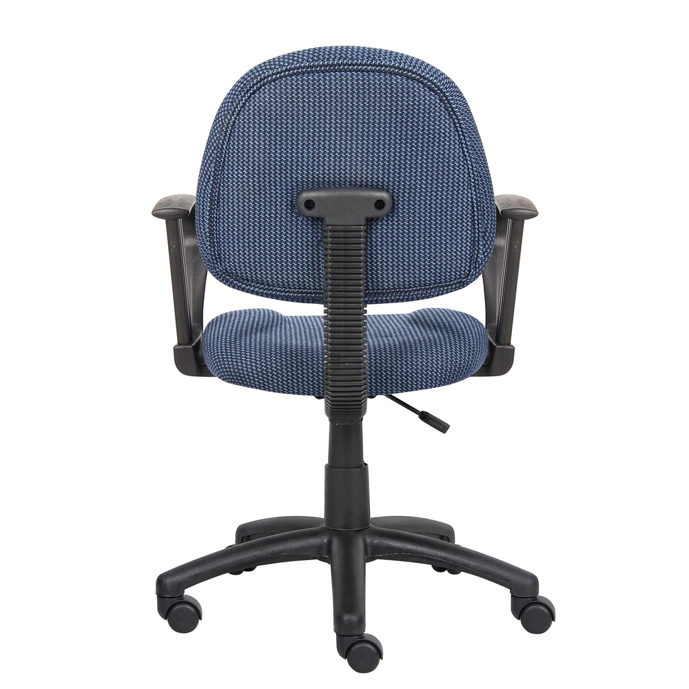 Boss Blue  Deluxe Posture Chair W/ Loop Arms