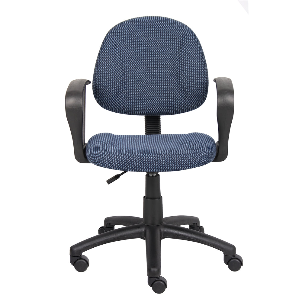 Boss Blue  Deluxe Posture Chair W/ Loop Arms